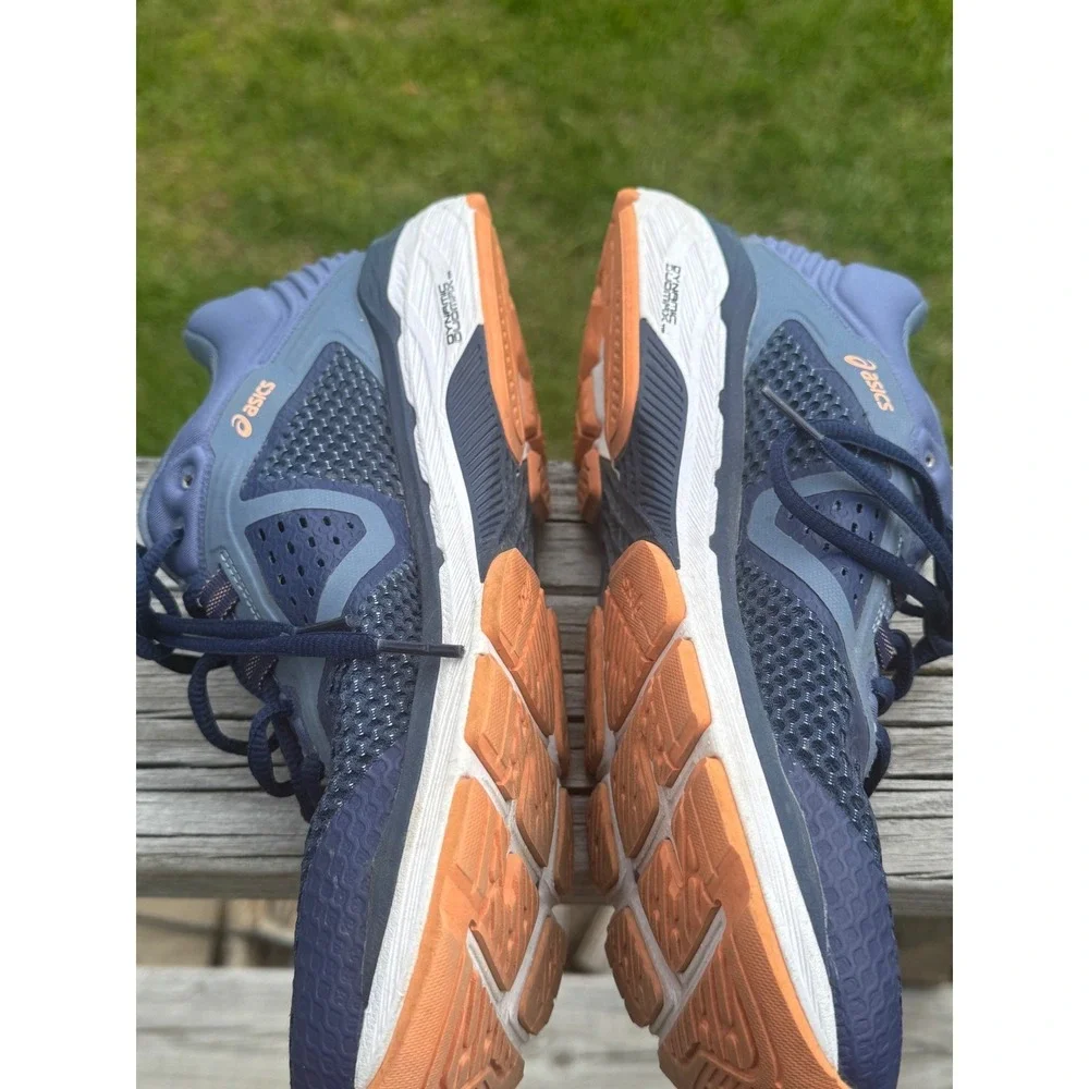Asics GT-2000 6 Womens‎ Running Shoes Blue Orange T855N Size 9.5